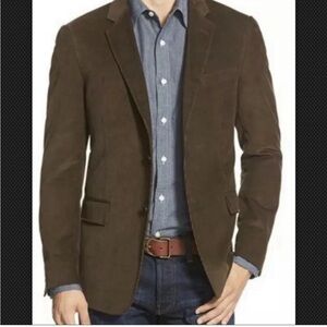Lands End Corduroy Blazer Jacket Size 40R Mens